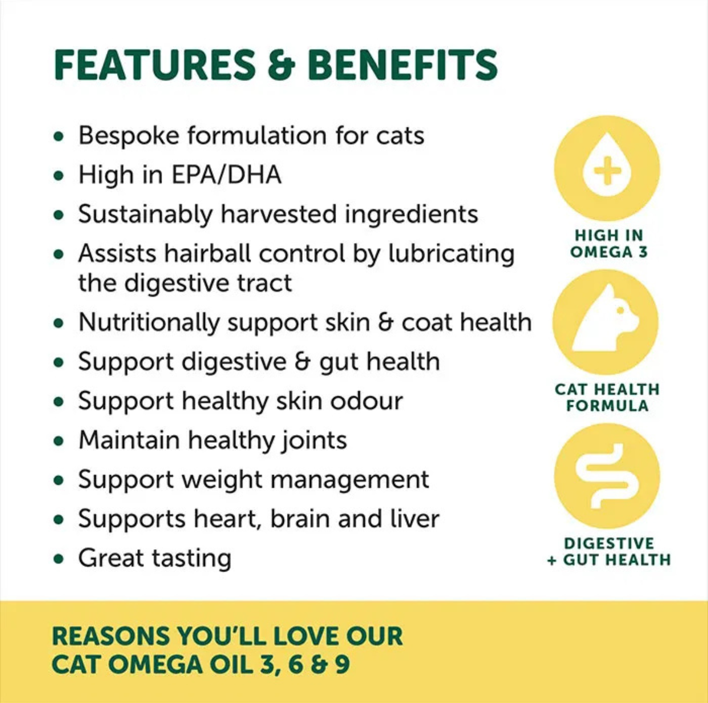 NAS 3,6,9 Omega Bespoke formulation Cat Oil-200ml