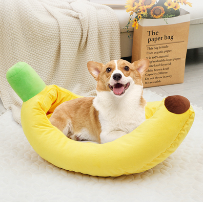 Banana Boat Plush Pet Bed