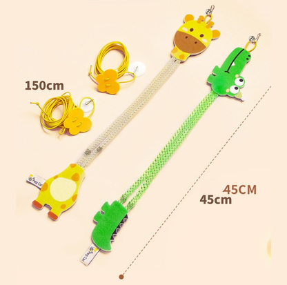 Crocodile & Giraffe Silvervine Hanging Cat Toy with Elastic Rope