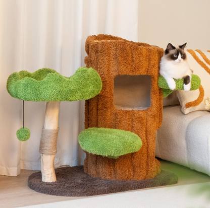 Cmisstree Tree Hollow Solid Wood Cat Tree