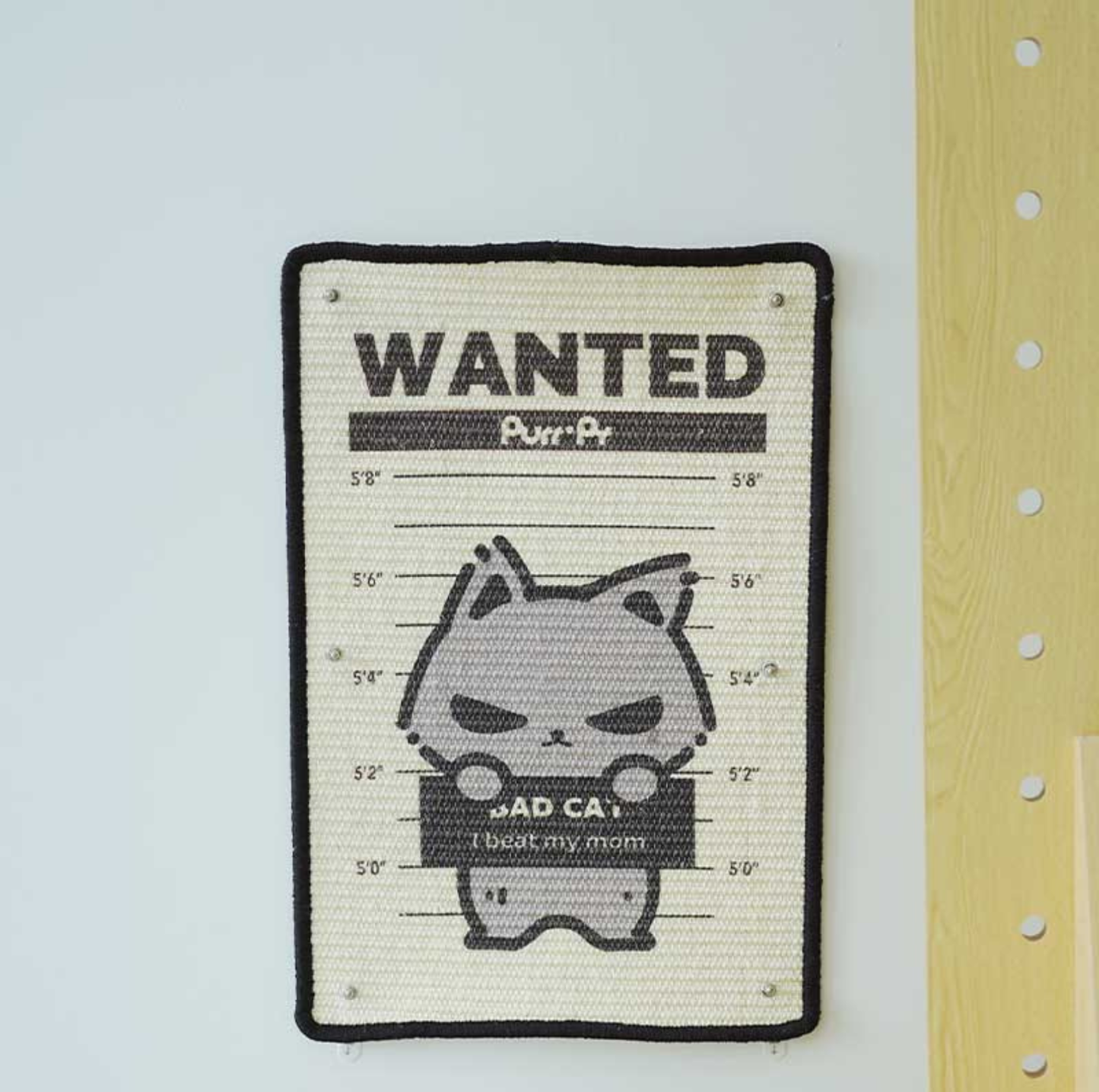Wall Mounted Sisal Cat Scratching Mat - Bad Cats