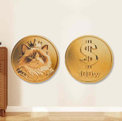Lucky Coin Double-Sided Corrugated Cat Scratcher