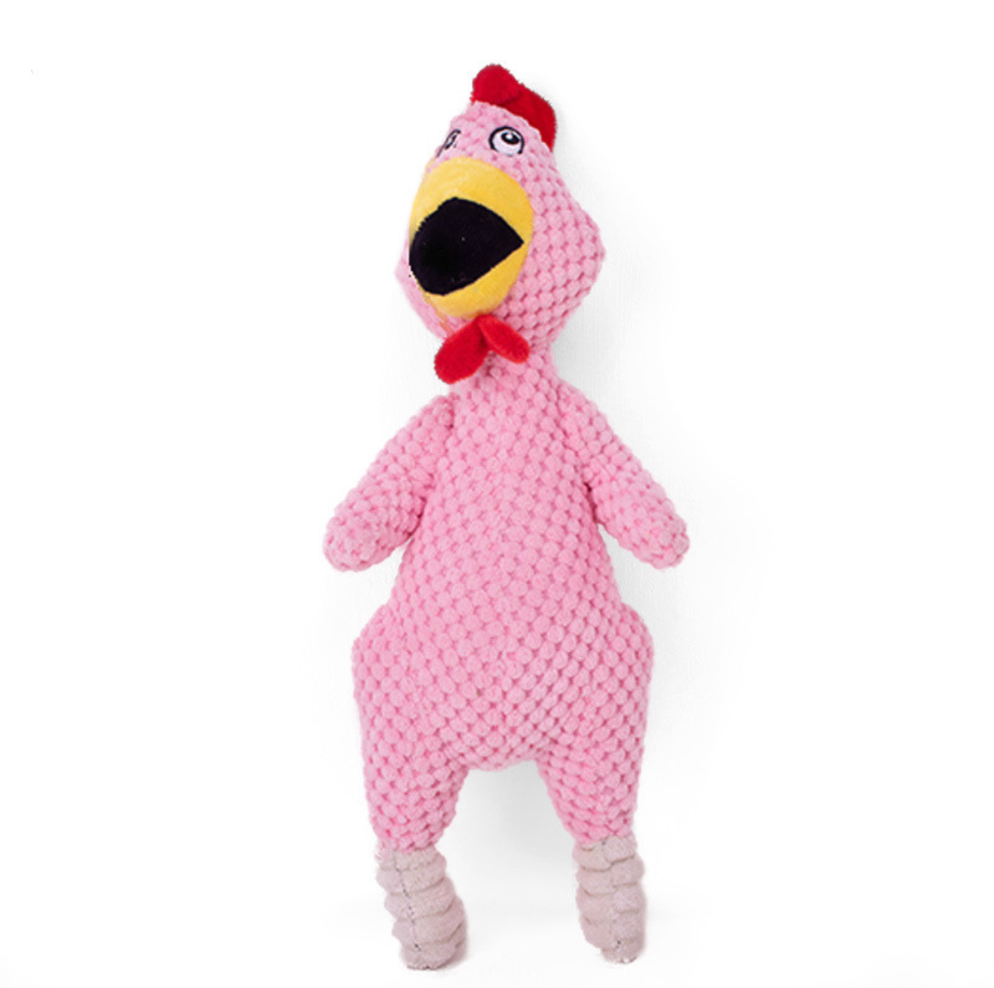 Squeaky Chicken Plush Dog Toy with Built-in Squeaker