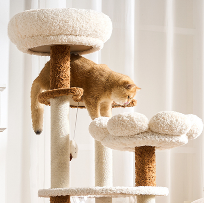 Natural Bloom Multi-Platform Cat Tree