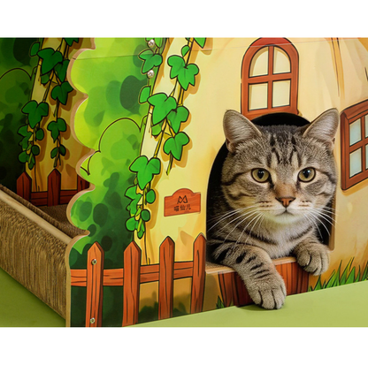 Mushroom House Cat Scratcher