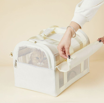 Oxford Dome Pet Travel Carrier with Side Opening for Cats & Small Dogs