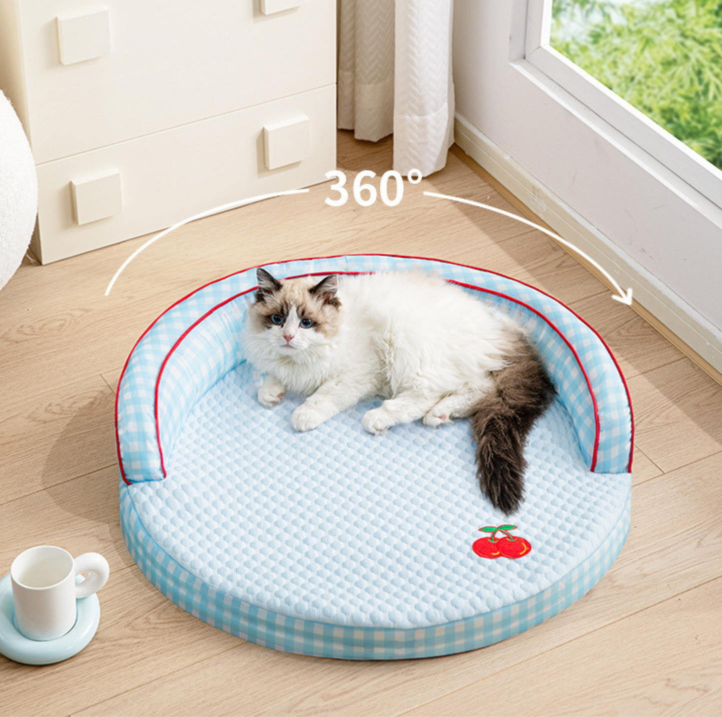 Summer Fruit Round Cool Feeling Pet Bed