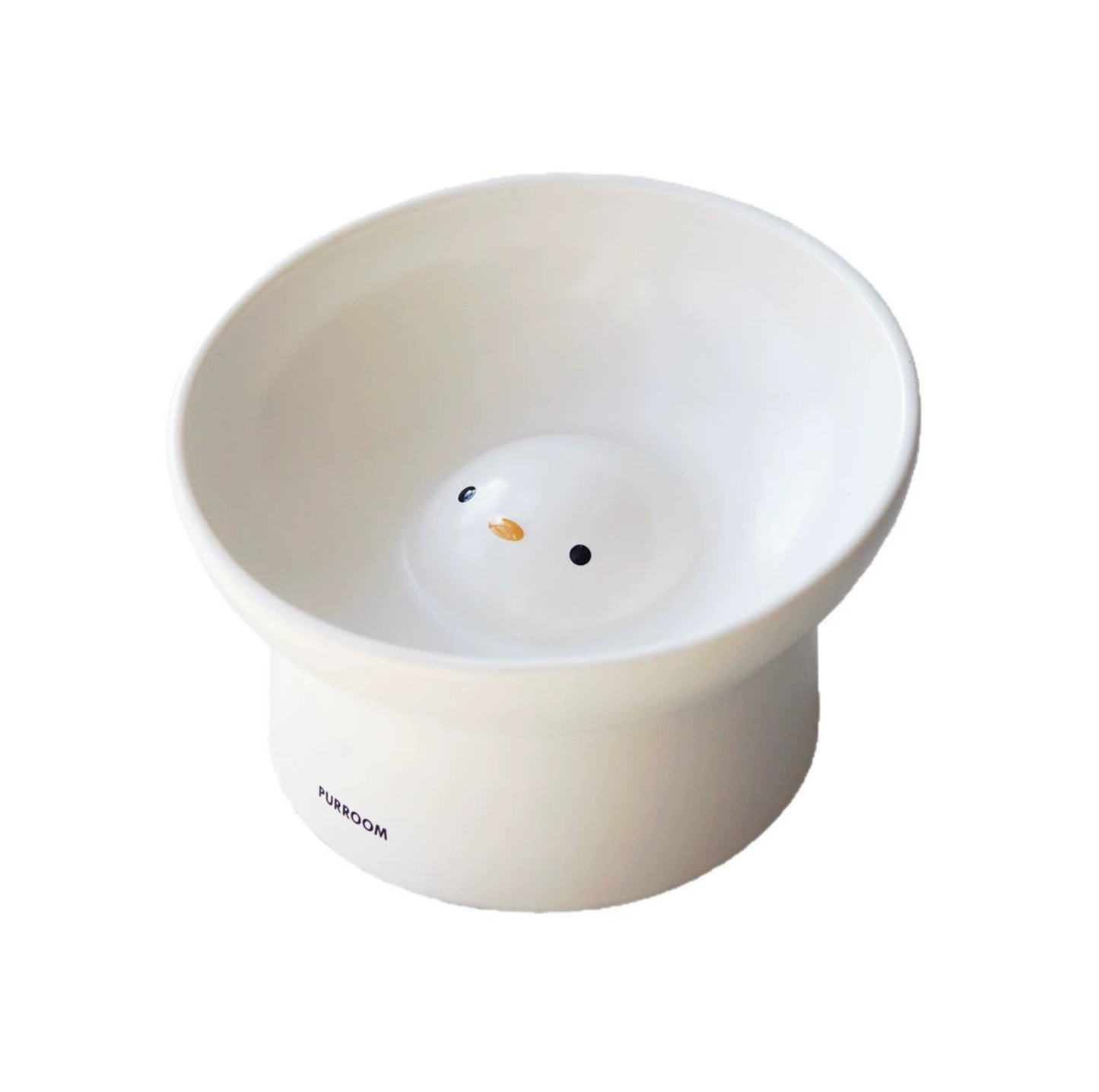 Purroom Little Chicken Series – Ceramic Raised Pet Bowl with Slow-Feeding Chick Design