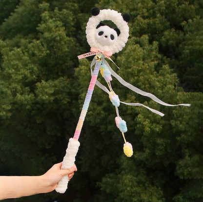Fluffy Sound Cat Teaser Wand with Bell