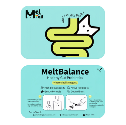 Meltail MeltBalance - Healthy Gut Probiotic Oral Strips for Dogs & Cats