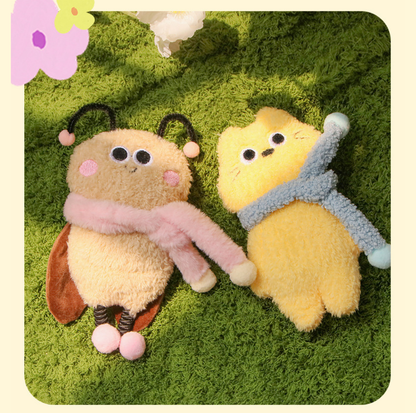 Cartoon Plush Catnip Kicker Toy with Bell
