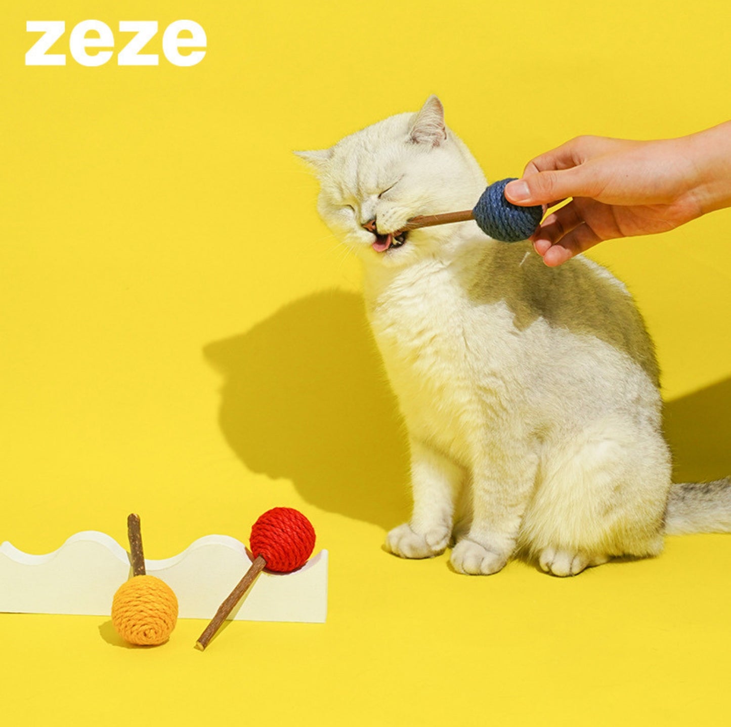 ZeZe Lollipop-Shaped Polygonum Cat Toy Set (3 Pieces)