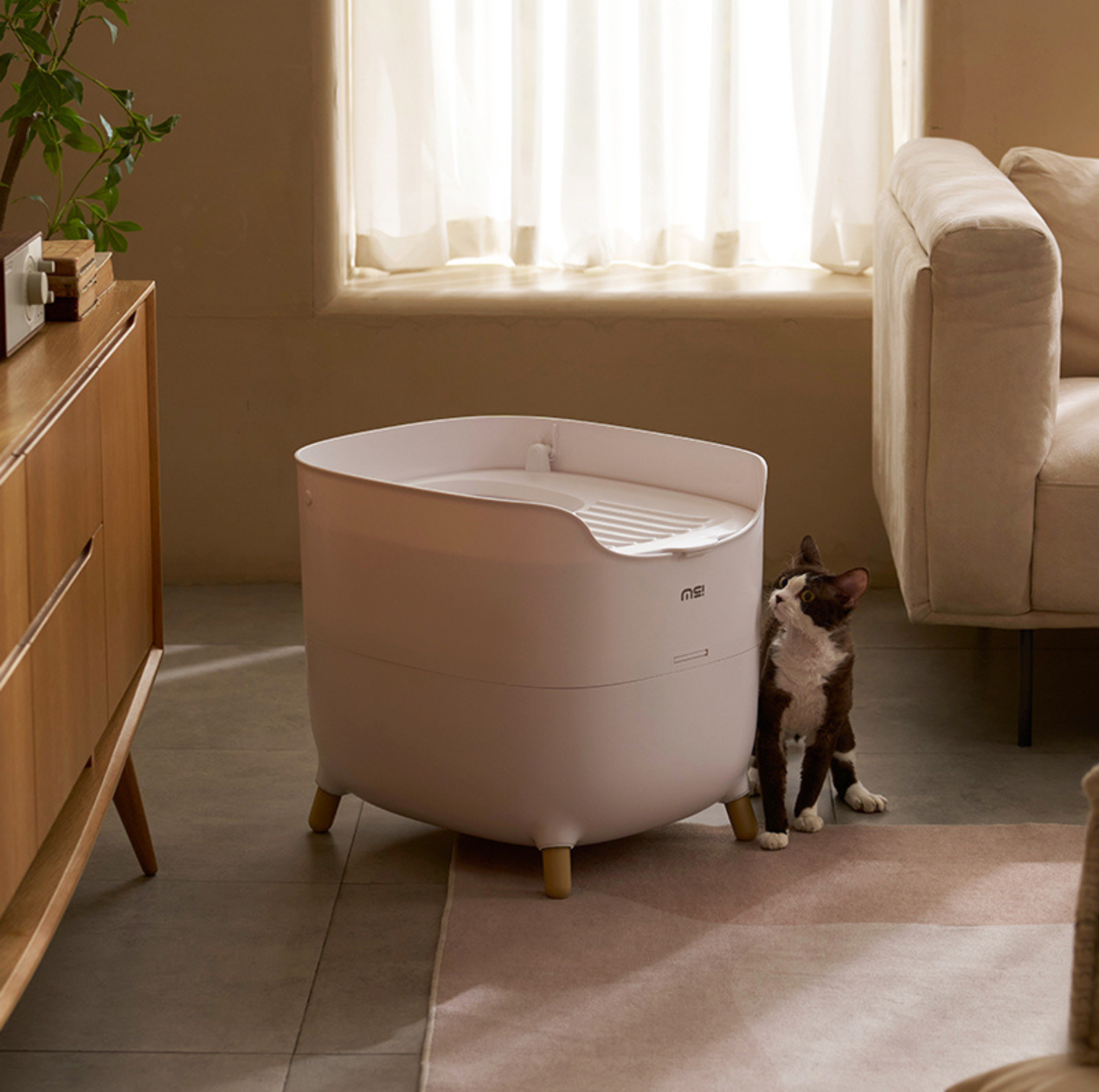 MakeSure Mochi Top-Entry Cat Litter Box 100L