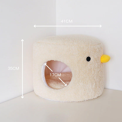 PURROOM Little Chicken Series- Enclosed Plush Pet Bed