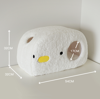 Purroom Little Chicken Series – “Little Chicken Bun” Plush Cat Bed
