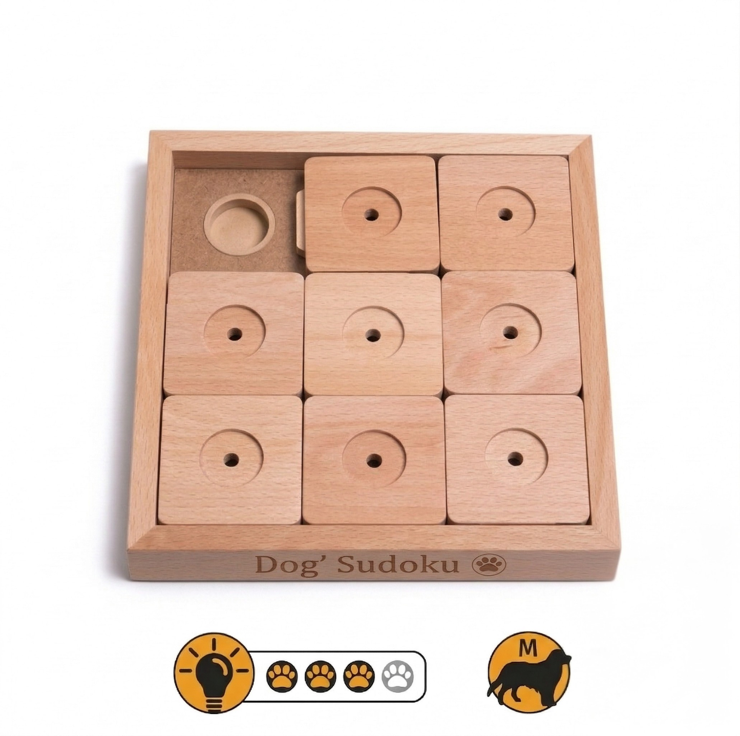 Wooden Puzzle Toy – Sudoku Medium Expert Classic for Dogs