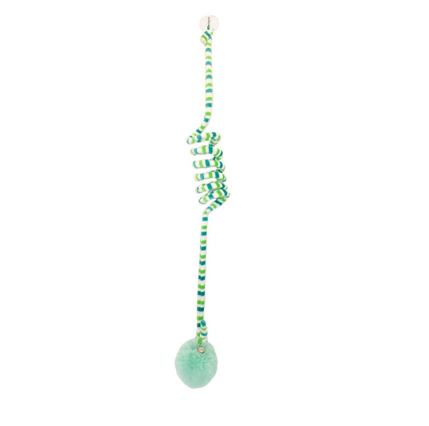 Hanging Elastic Cat Teaser Toy – Interactive Pom Ball with Suction Cup