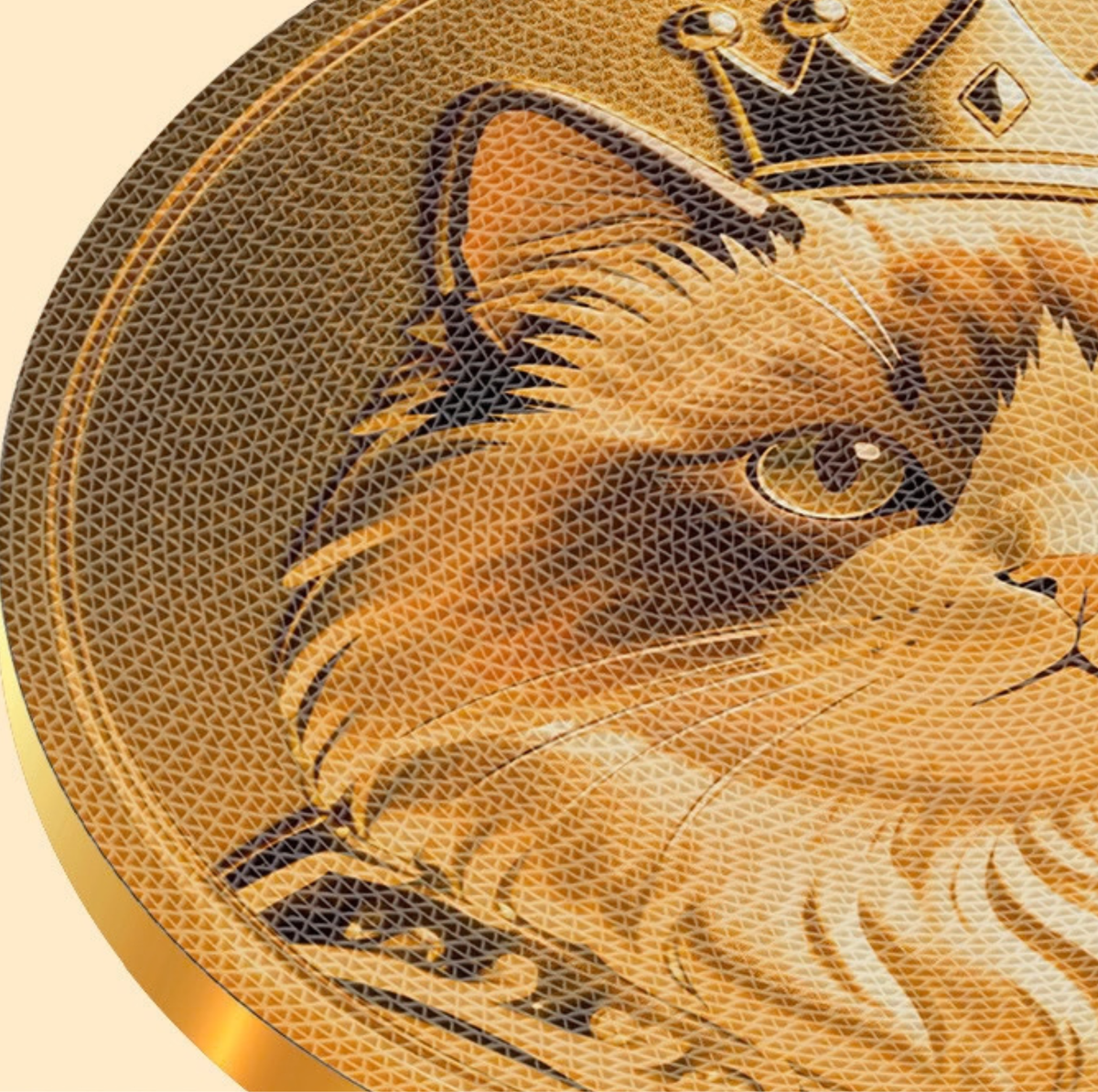 Lucky Coin Double-Sided Corrugated Cat Scratcher