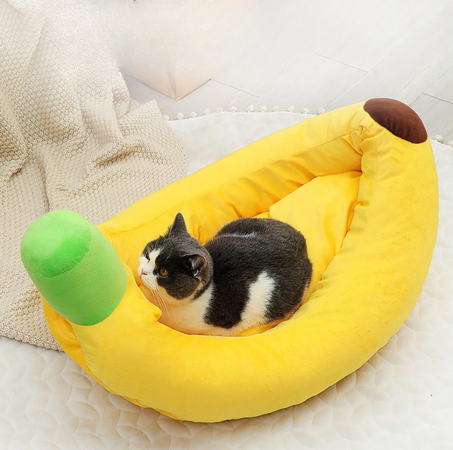 Banana Boat Plush Pet Bed