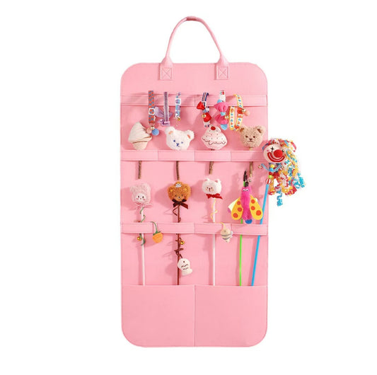 Cat Toy & Accessory Storage Felt Bag – Wall-Hanging Organiser (Toys not included)