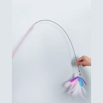 Magic Feather Telescopic Cat Stick– Extendable Interactive Teaser