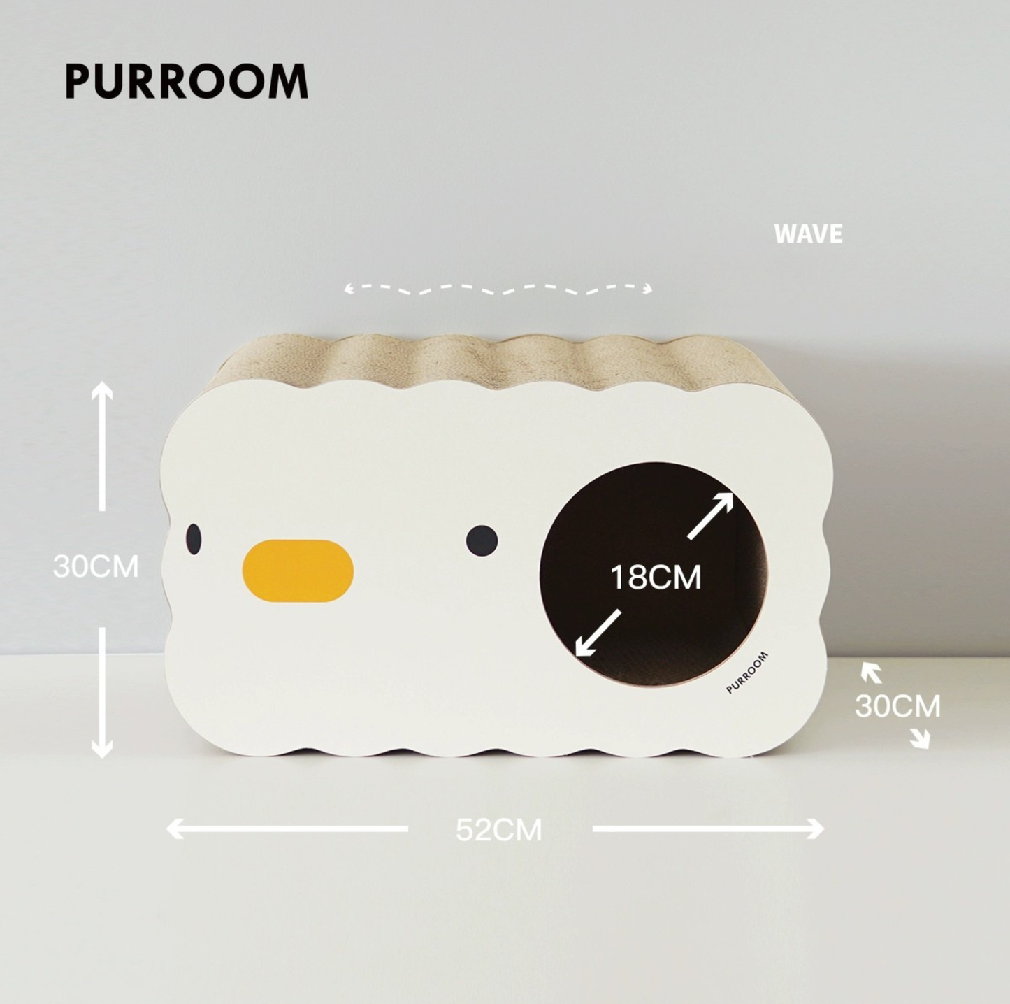 Purroom Little Chicken Series – “Sponge Cake” Dual-Layer Cat Scratcher