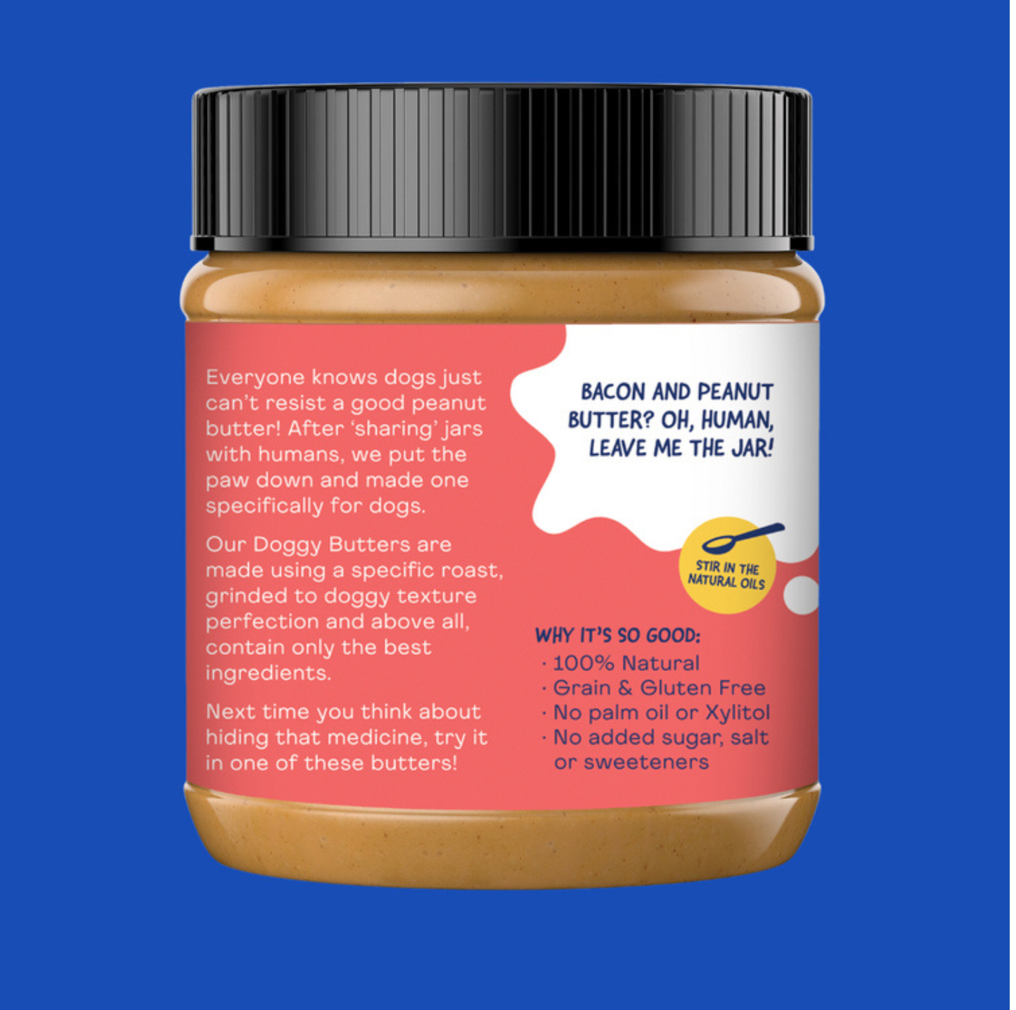 Doggylicious Barkin Bacon Doggy Peanut Butter 250g