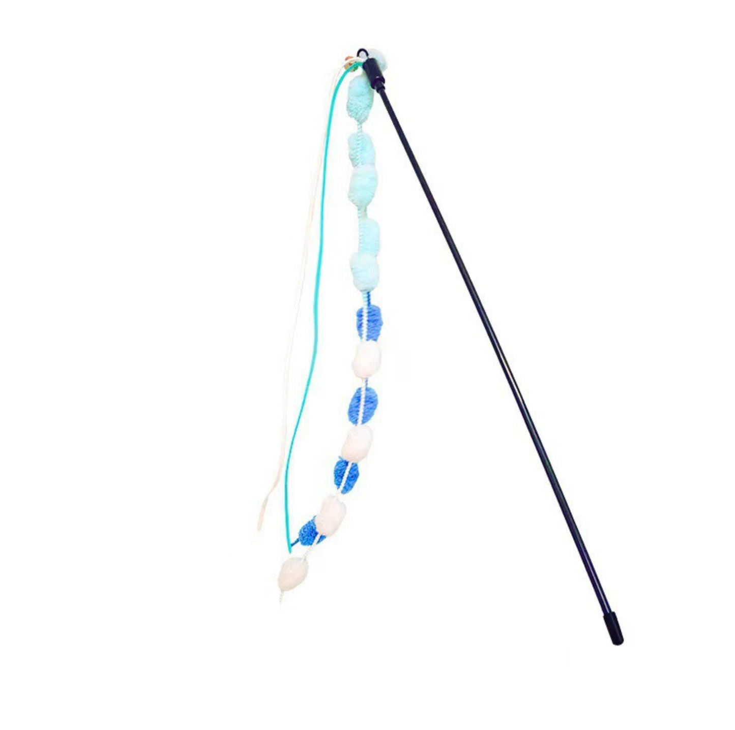 Pom-Pom Tassel Cat Teaser Wand with Bell
