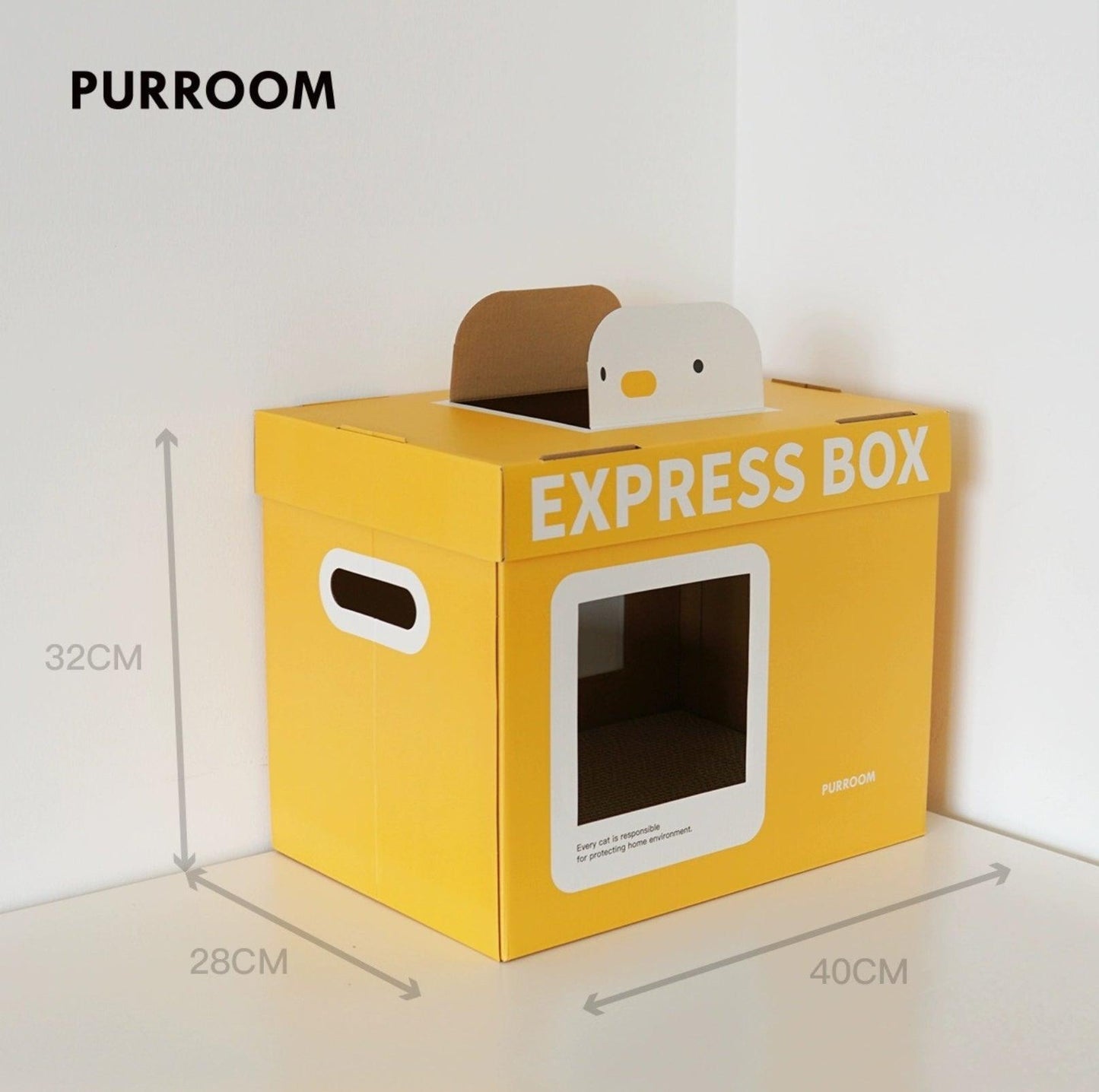 PURROOM Little Chicken Series -  Express Box Themed Cat Scratching Board