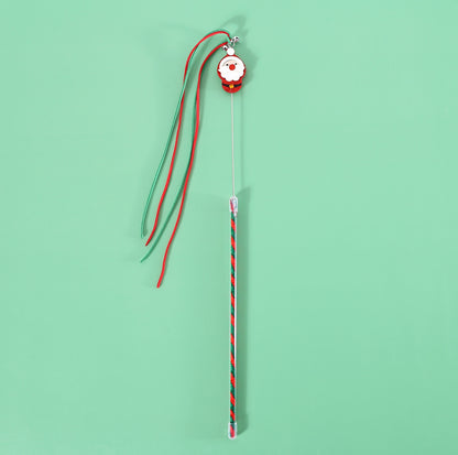 Christmas Cat Teaser Wand - Festive, Interactive Fun with Jingle Bell