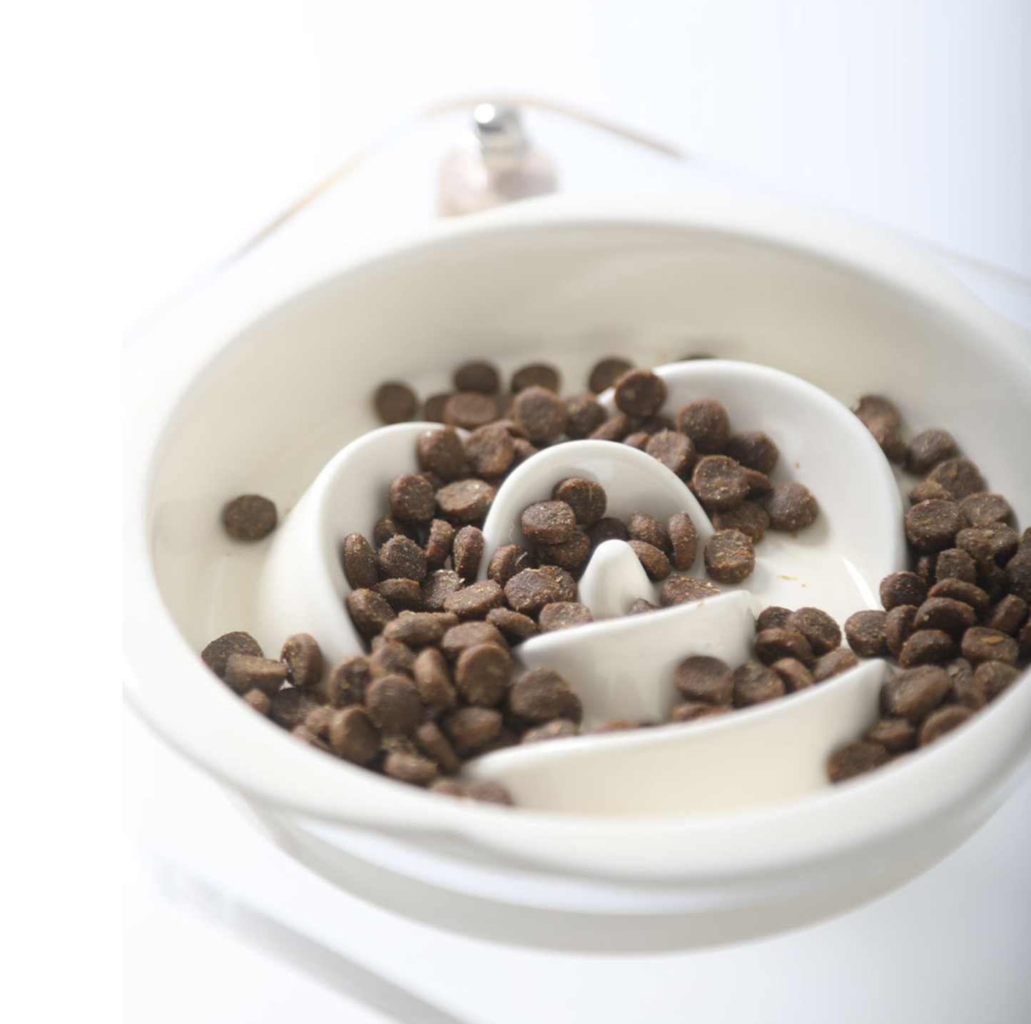 Ceramic Slow Feeder Bowl / Water Bowl with Optional Acrylic Stand