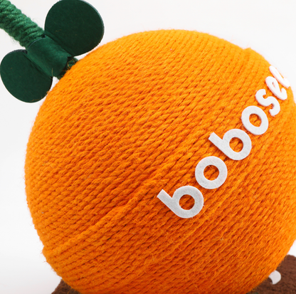 Fruit Lollipop Style Cat Scratcher Toy – Orange & Strawberry