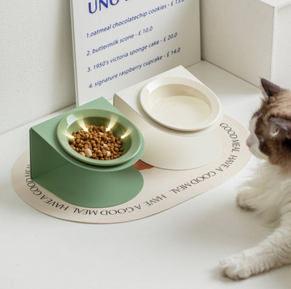 Height Adjustable Magnetic Ceramic Pet Bowl with Metal Stand
