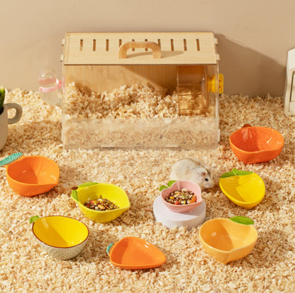 Fruit-shaped Small Animal Feeding Bowl