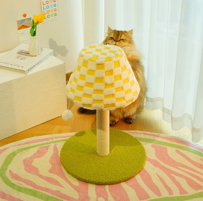 Table Lamp Style Cat Scratching Post with Hanging Toy