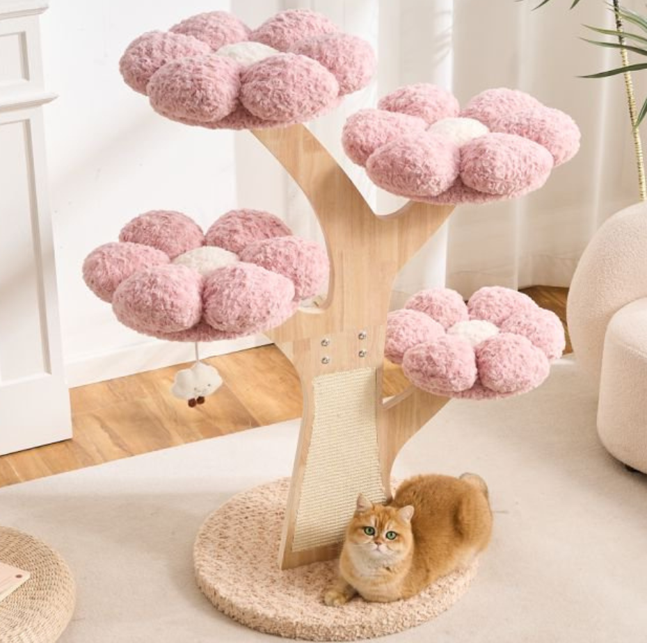 Flower Series Cat Tree – 4 Platforms