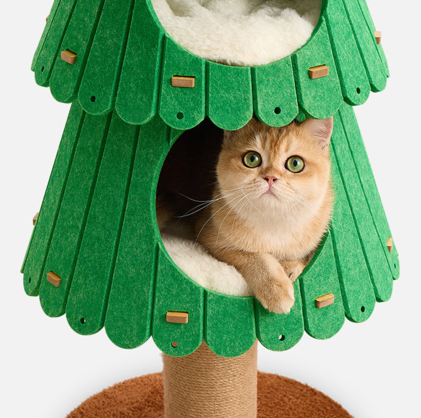 Felt Fabric Christmas Tree Cat Climbing Tower