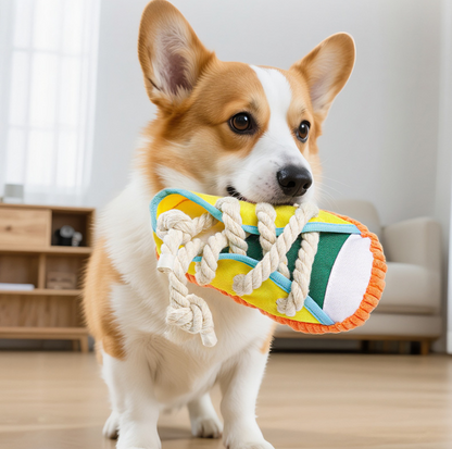 Shoe Chew Toy – Squeaky Tug & Teething Fun for Dogs