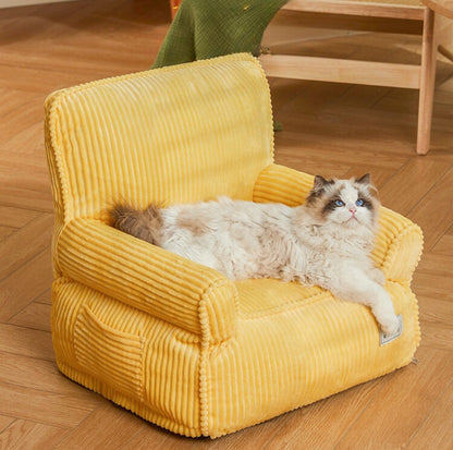 All-Season Corduroy Pet Sofa Pet Bed