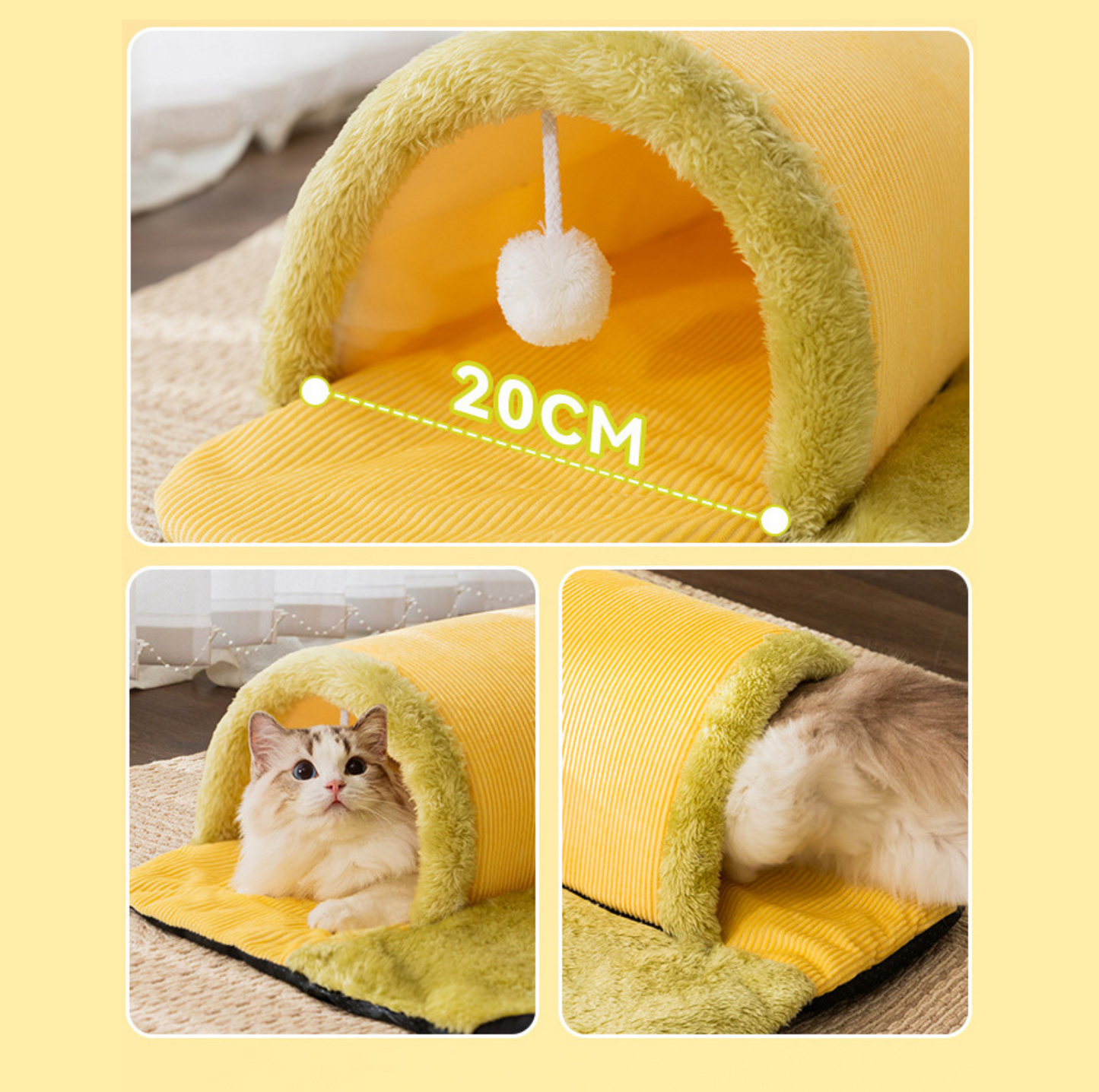 Cat Tunnel Bed – Play & Sleep in One