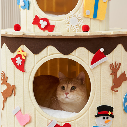 Double-Layer Cake Felt Cat House