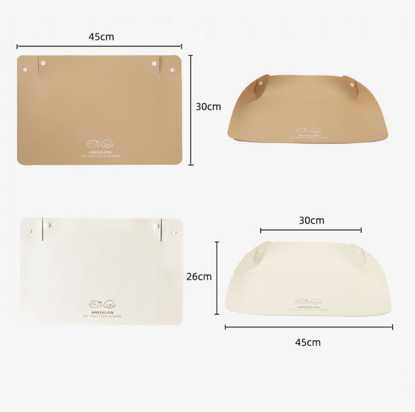 Foldable Waterproof PU Feeding Mat – Splash-Proof & Easy-Clean