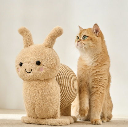 Snail Rotating Sisal Cat Scratcher Toy with Bell