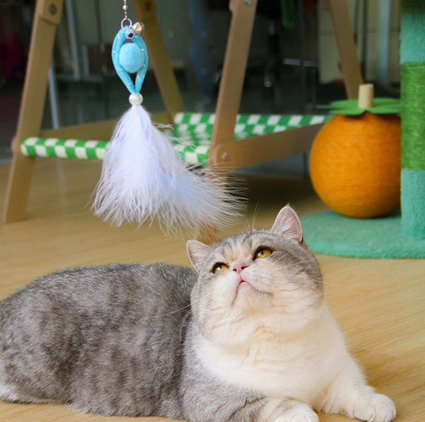 Goldfish Feather Teaser Wand