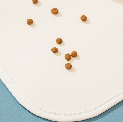 Large Foldable Semi-Fenced PU Pet Food Mat