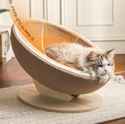Eggshell-Shaped Sisal Cat Scratcher Nest