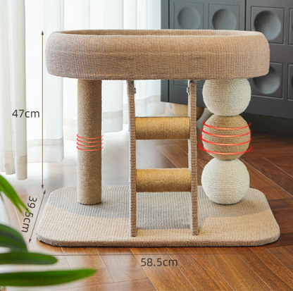 Small Ladder Cat Climber with Oval Resting Nest