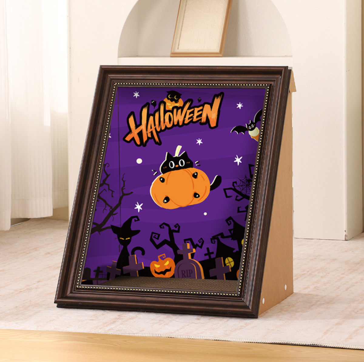 Halloween Framed Cat Scratcher House