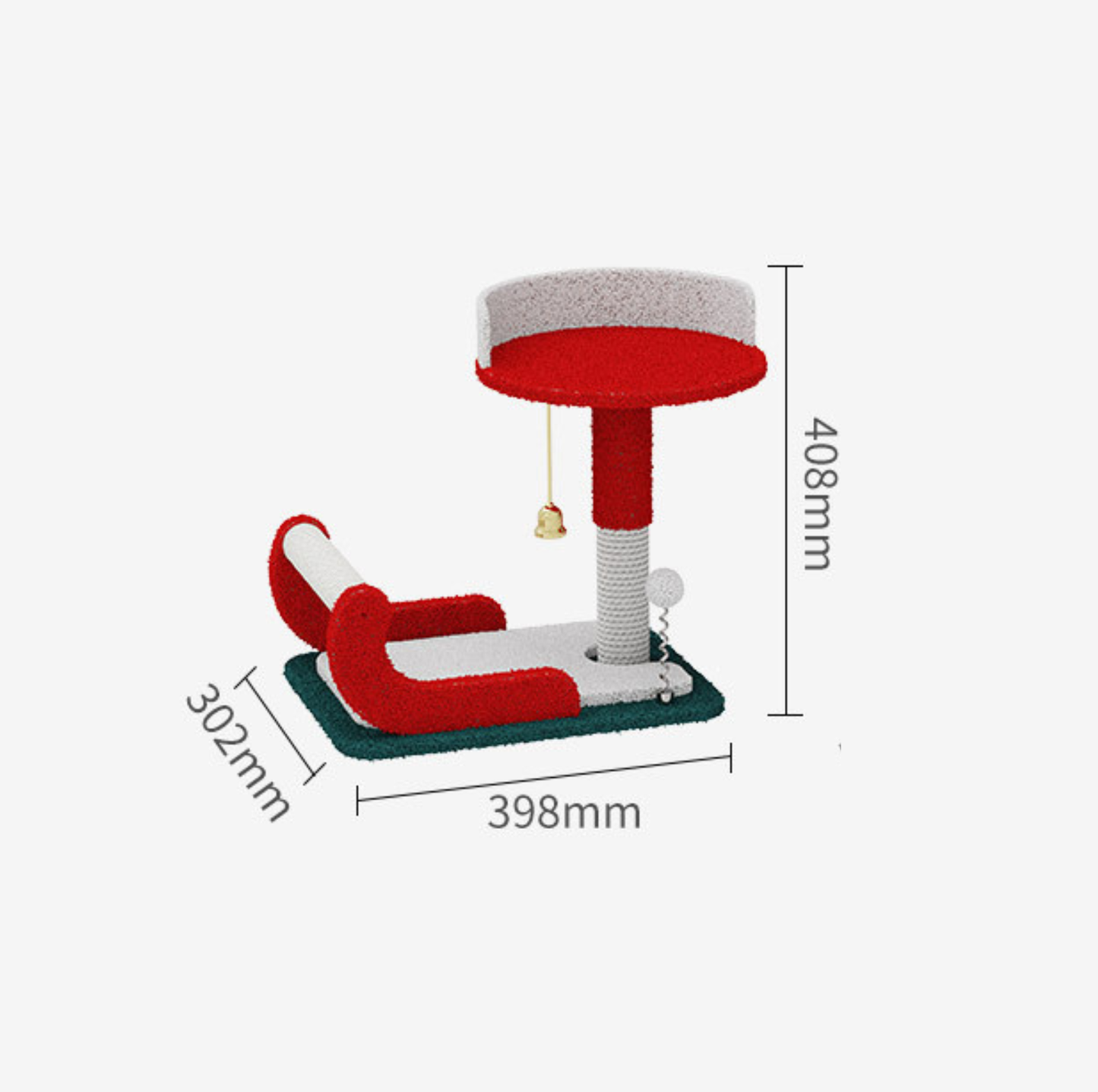 Christmas Sled-Shaped Multi-Level Cat Tree