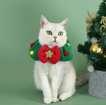 Christmas Pet Hat & Scarf Bundle – Festive Tie-On Set